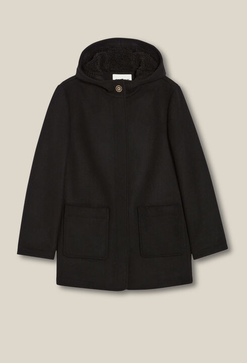 Manteau capuche noir