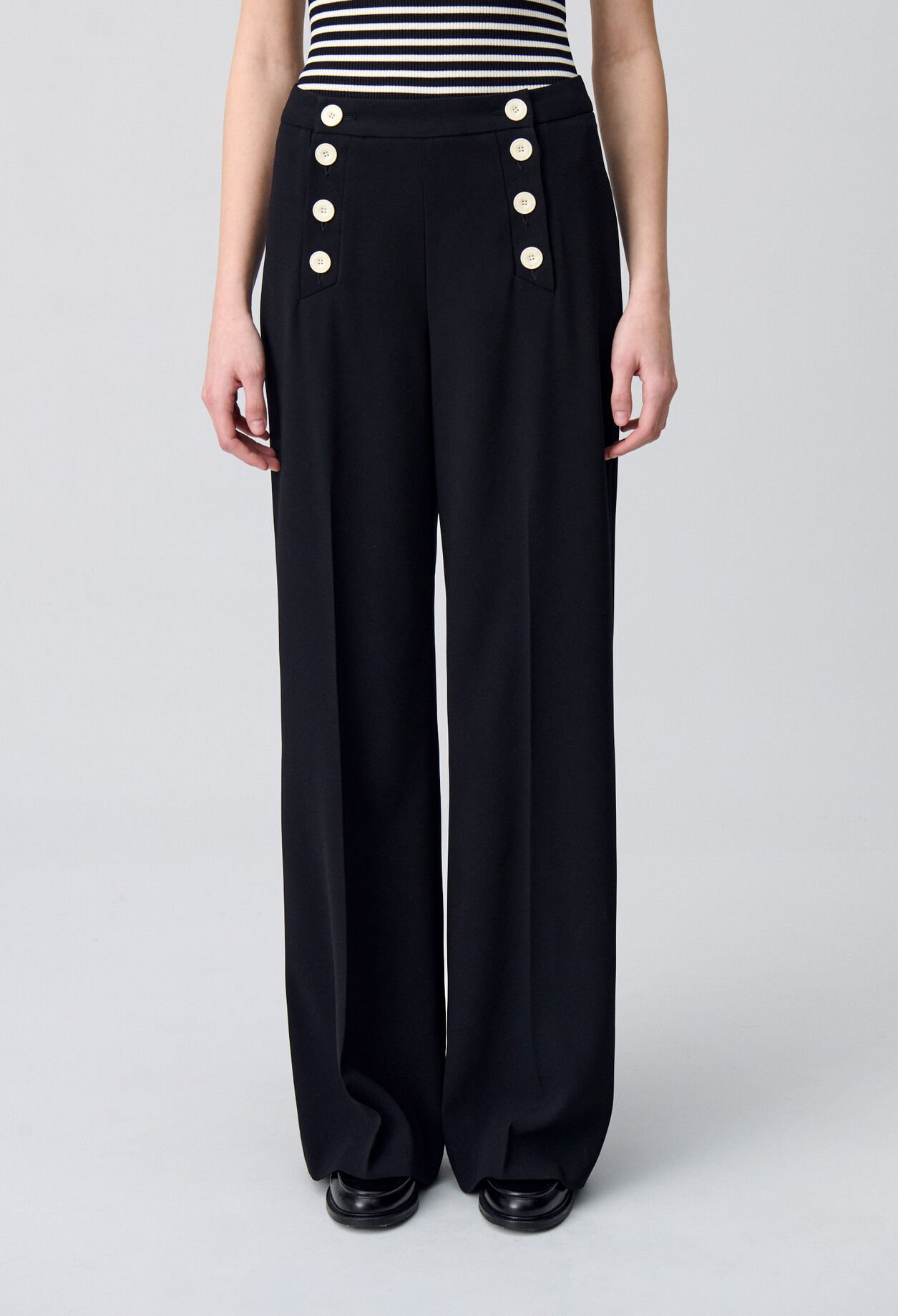 Pantalon droit à pont
