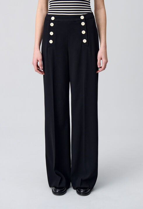 Pantalon droit à pont