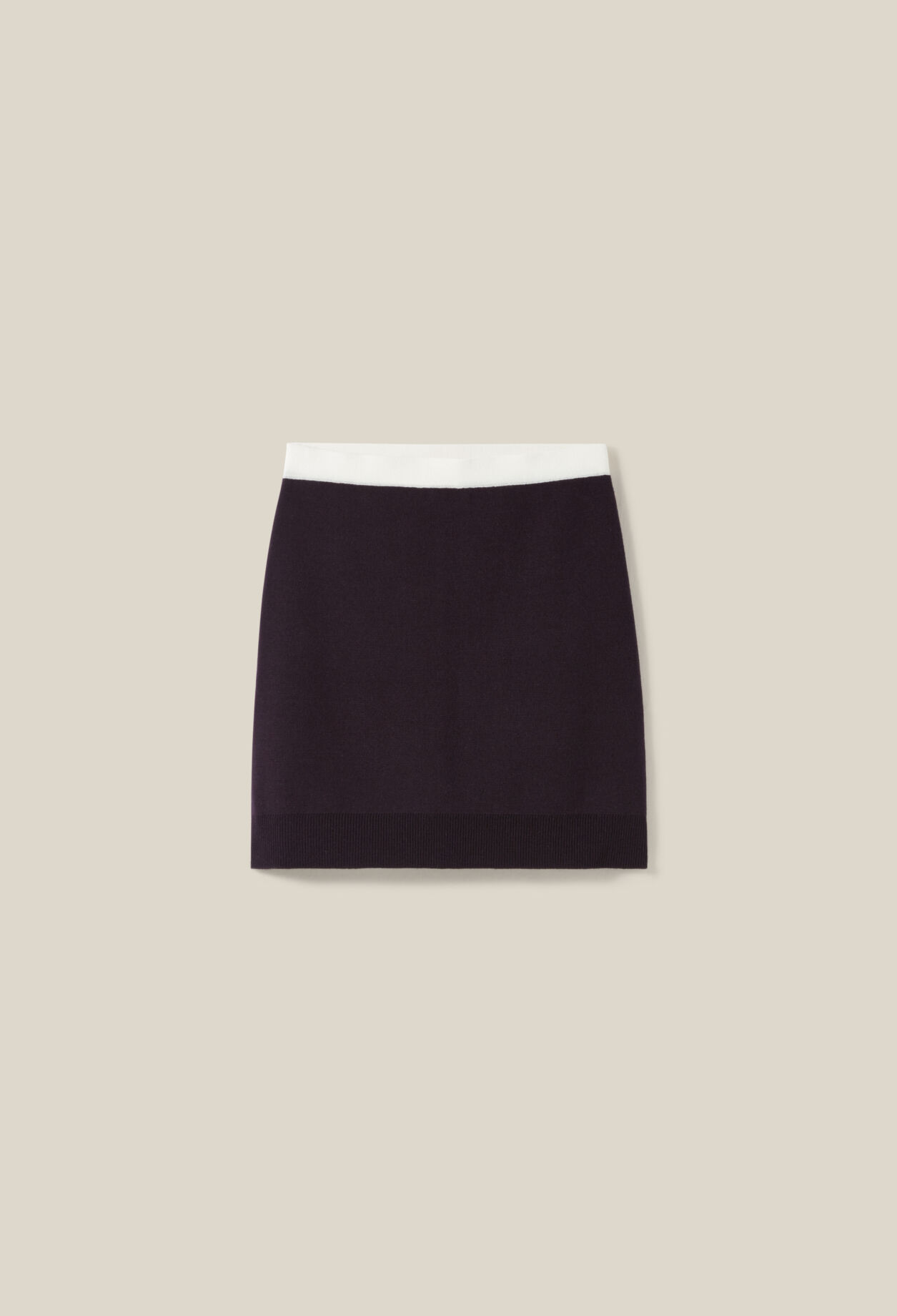 Jupe courte laine taille élastiquée