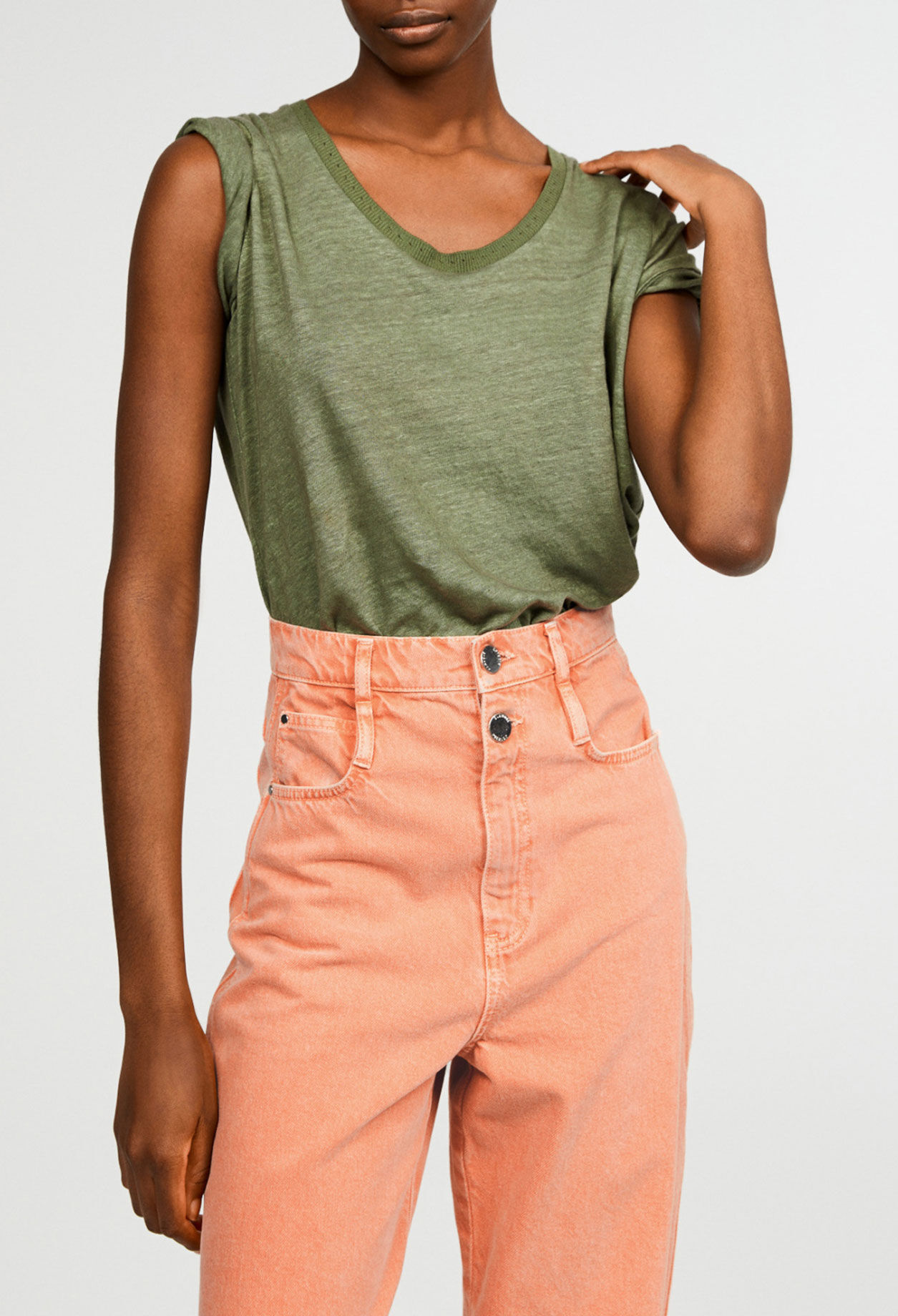 T-shirt coupe droite