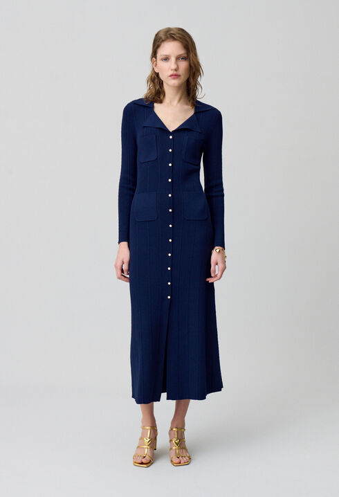 Robe mi-longue en maille