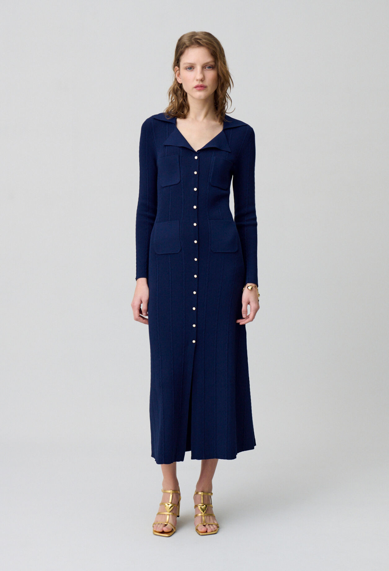 Robe mi-longue en maille