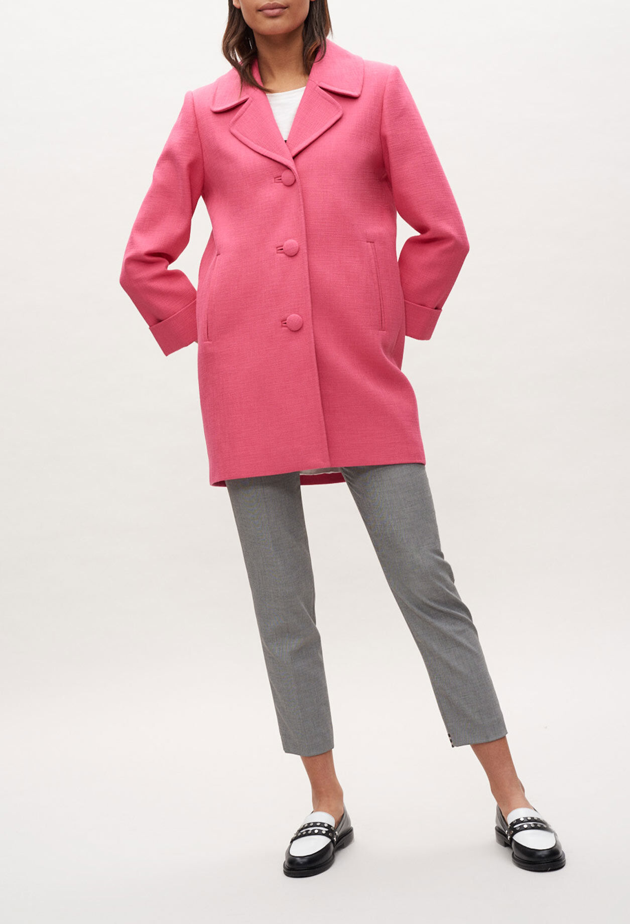 Manteau mi-long en coton