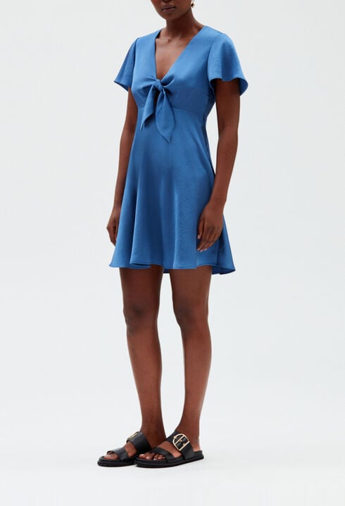 Robe courte fluide bleue