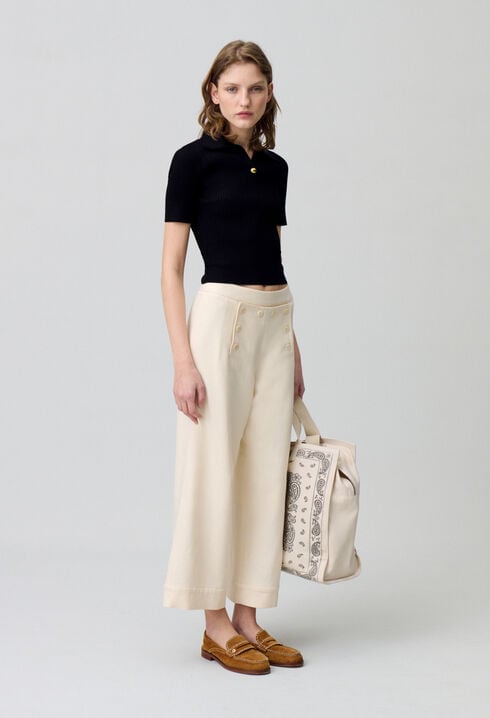 Pantalon droit à pont
