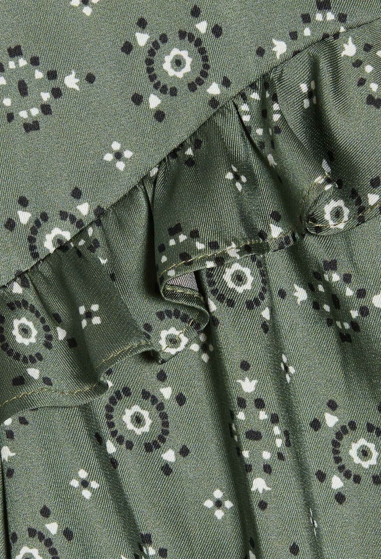 Robe courte à motif géométrique smocké