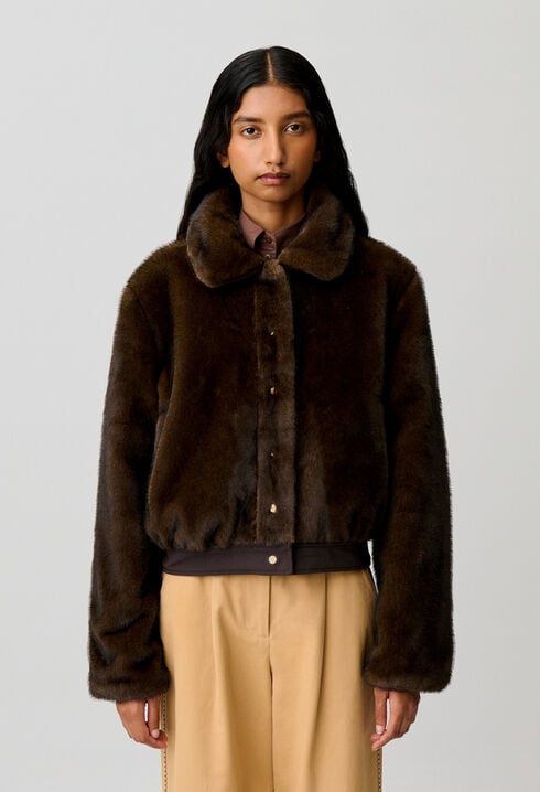 Parka courte nylon r&eacute;versible
