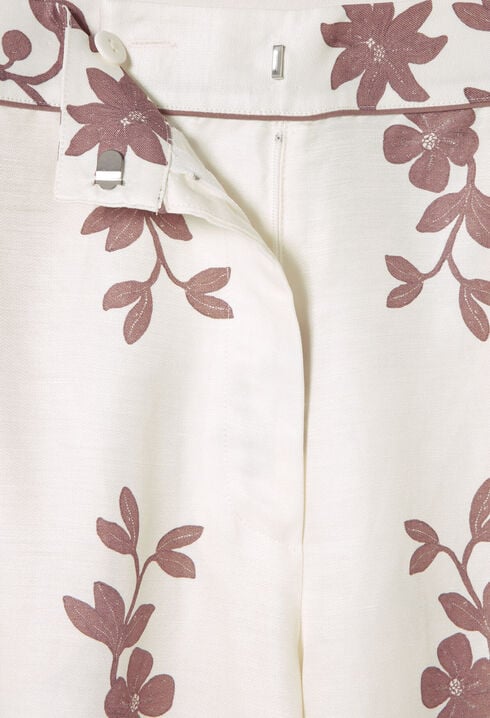 Pantalon large fleurs