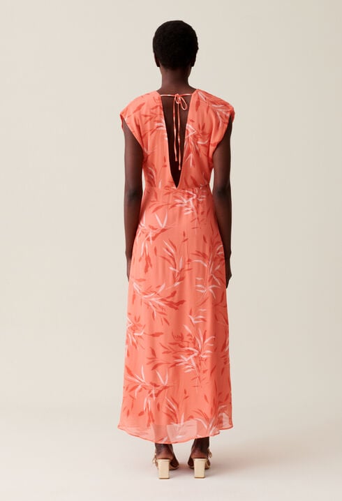Robe longue fluide imprimée