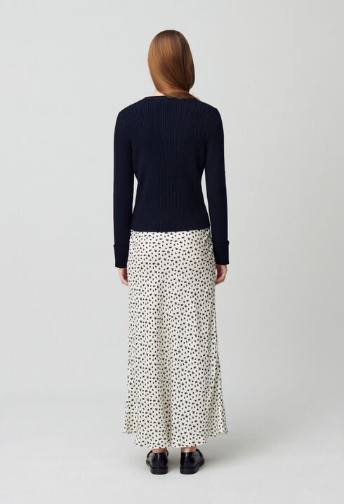 Cardigan laine mélangée boutonné