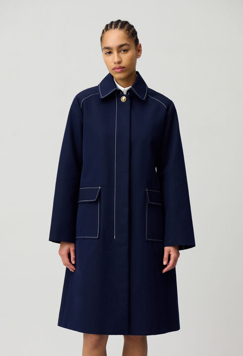 Trench mi-long ceinturé