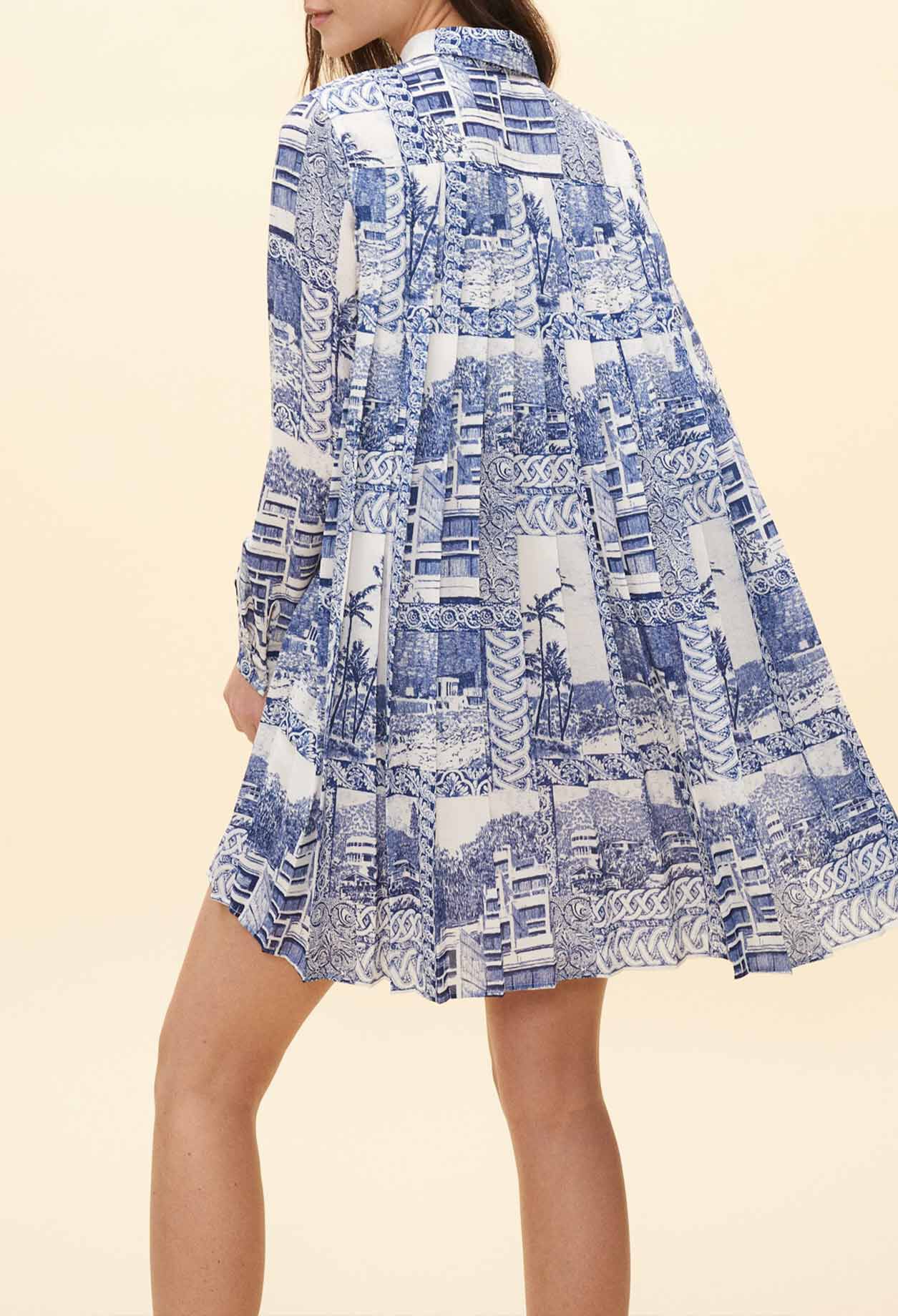Robe chemise à motifs