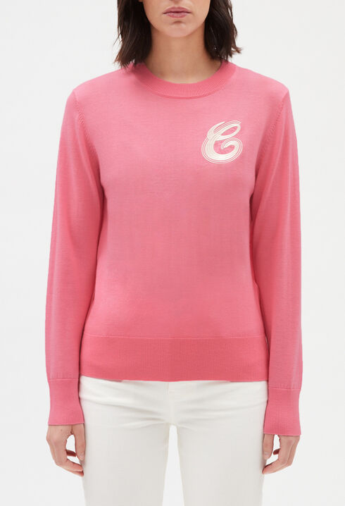 Pull en maille rose