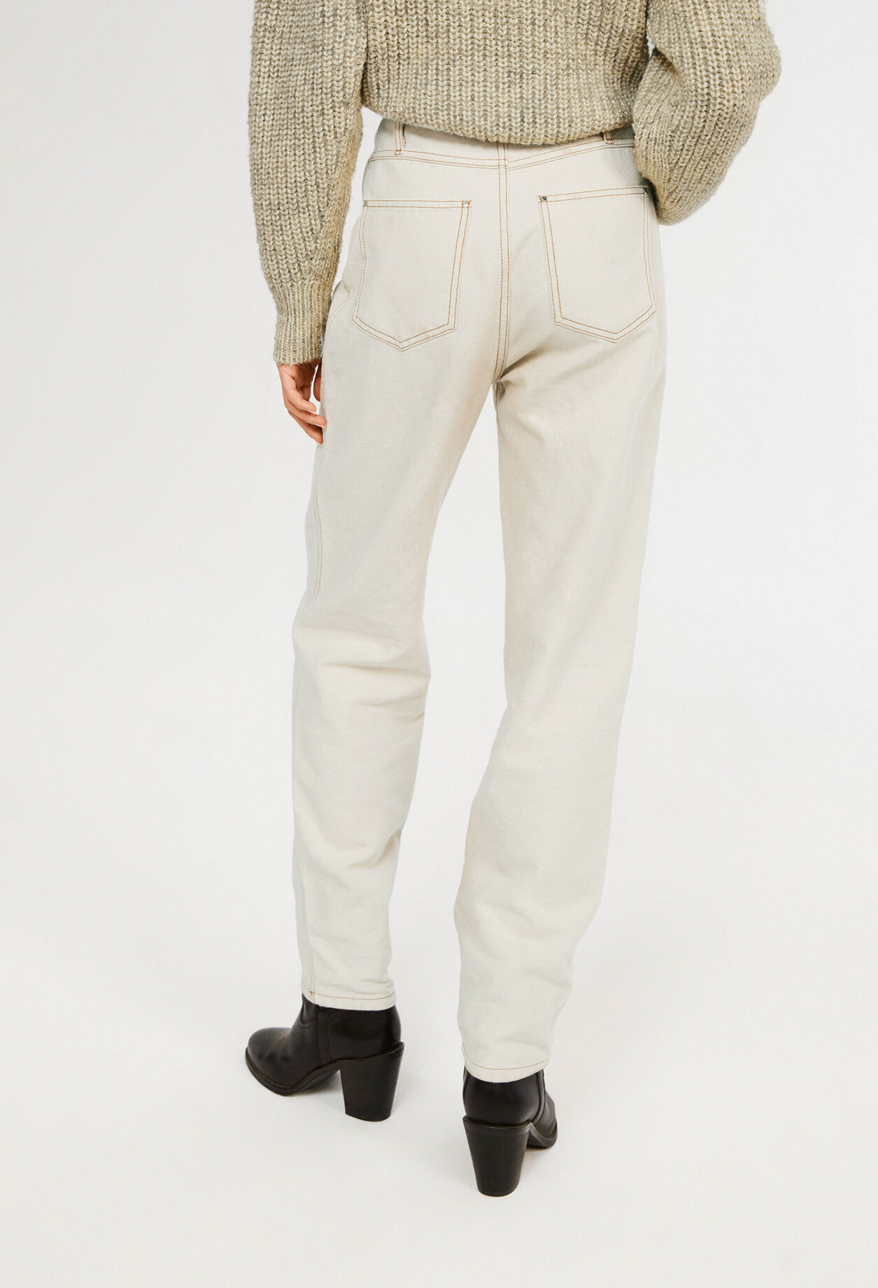 Jean beige en denim ecowash