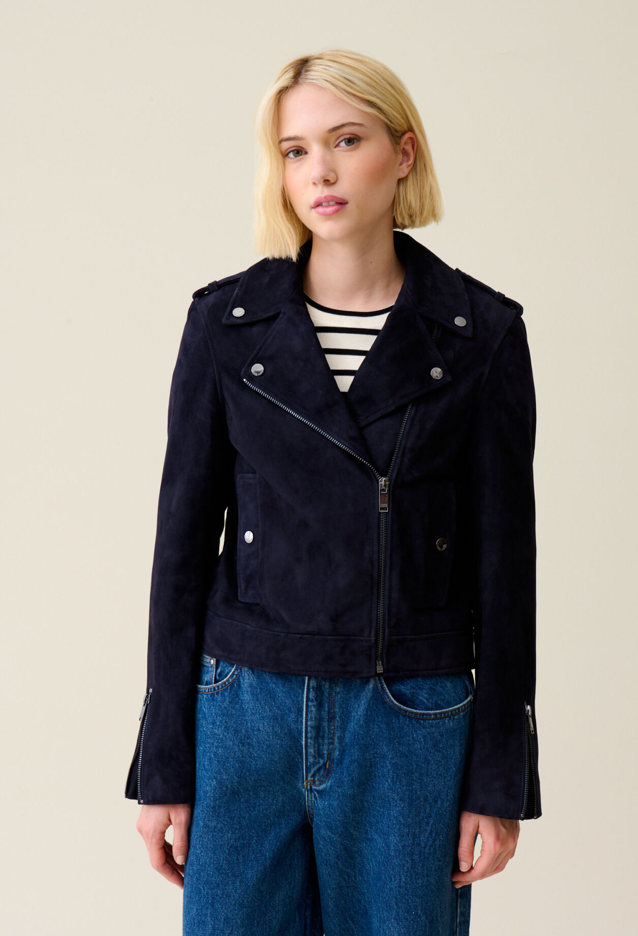 Veste cuir femme claudie pierlot sale