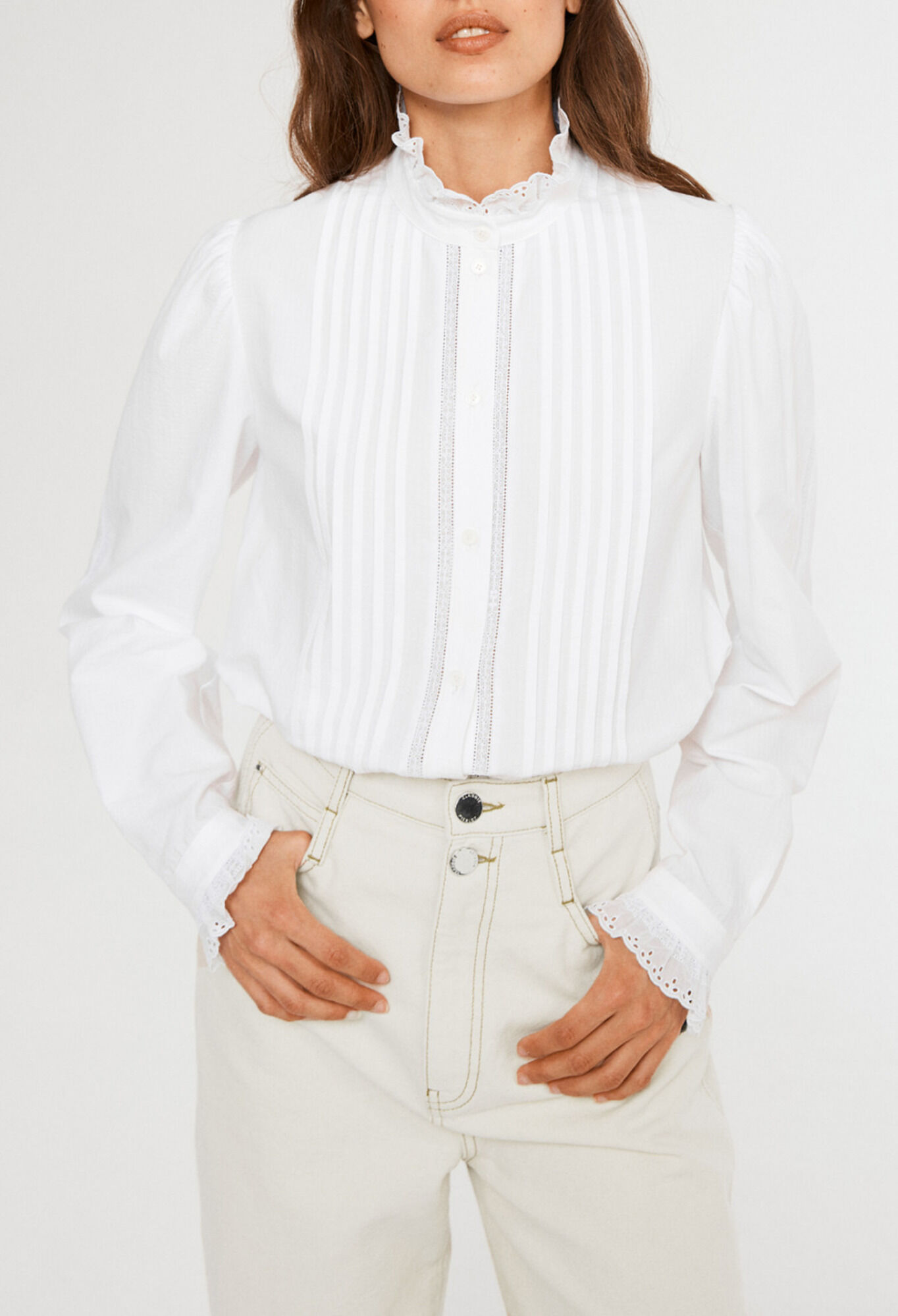 Chemisier blanc en coton