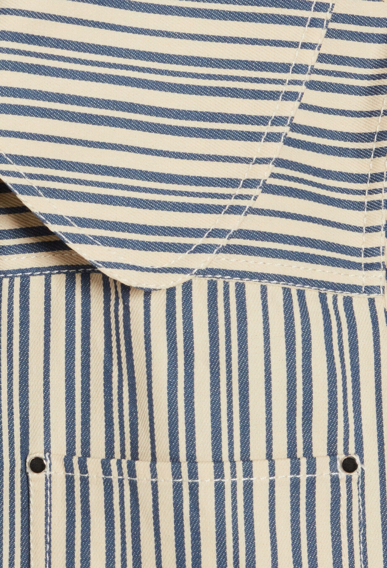 Veste jean à rayures