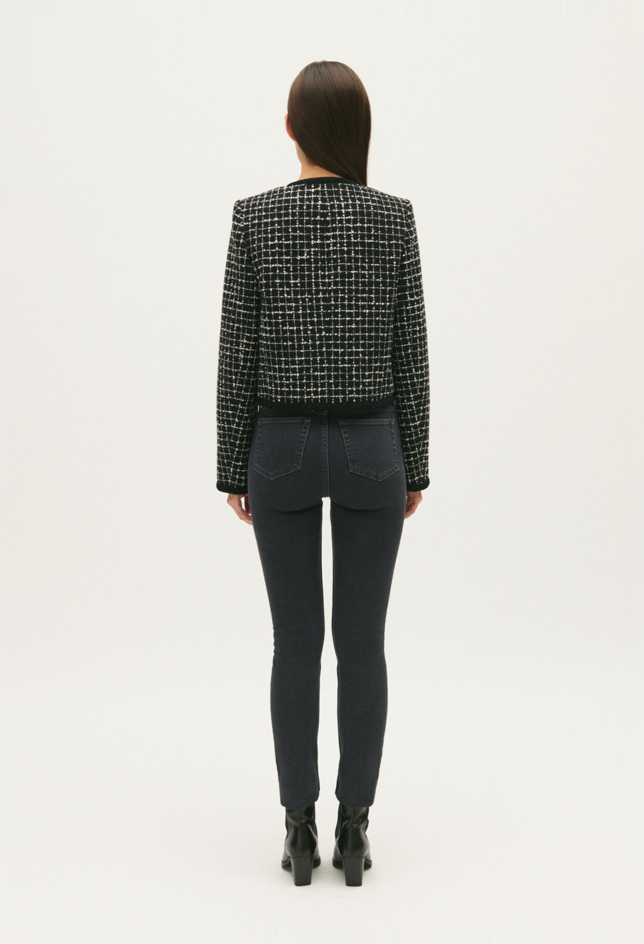 Veste tweed bicolore