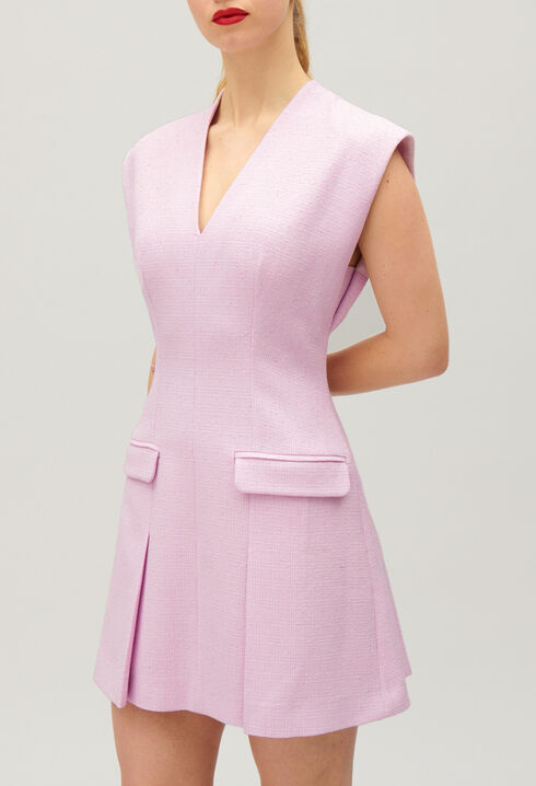 Robe courte tweed