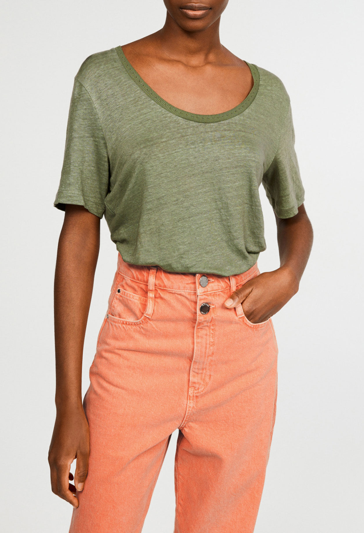 T-shirt coupe droite