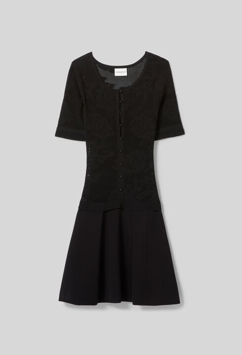 Robe maille fleurs