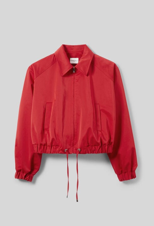 Blouson satiné court et large