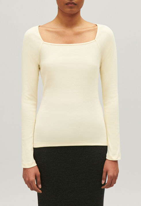 T-shirt coton beige