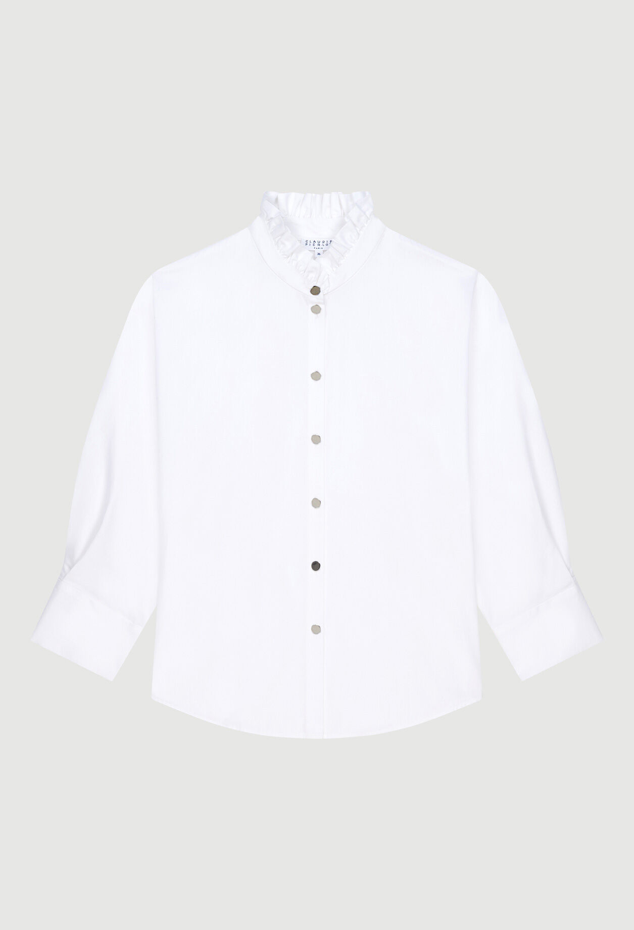Chemise blanche à col lavallière