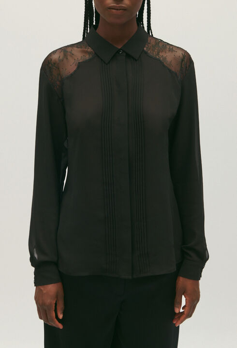 Chemise dentelle noire