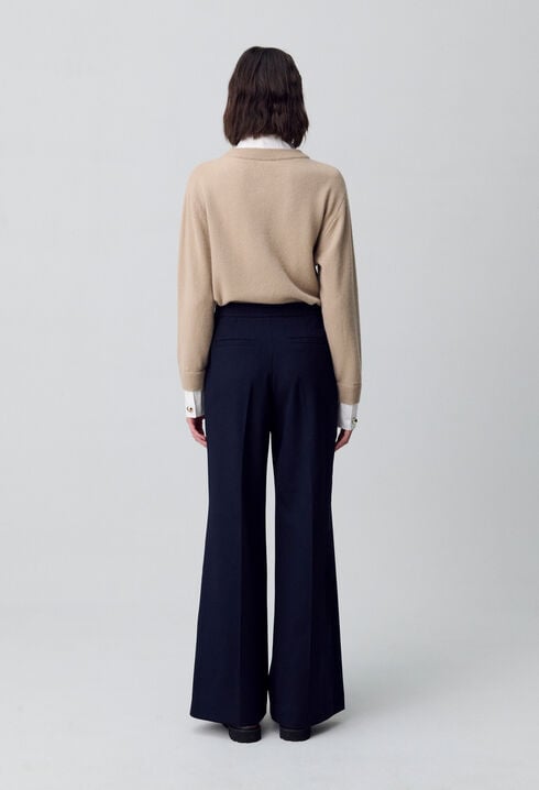 Pantalon droit à pont