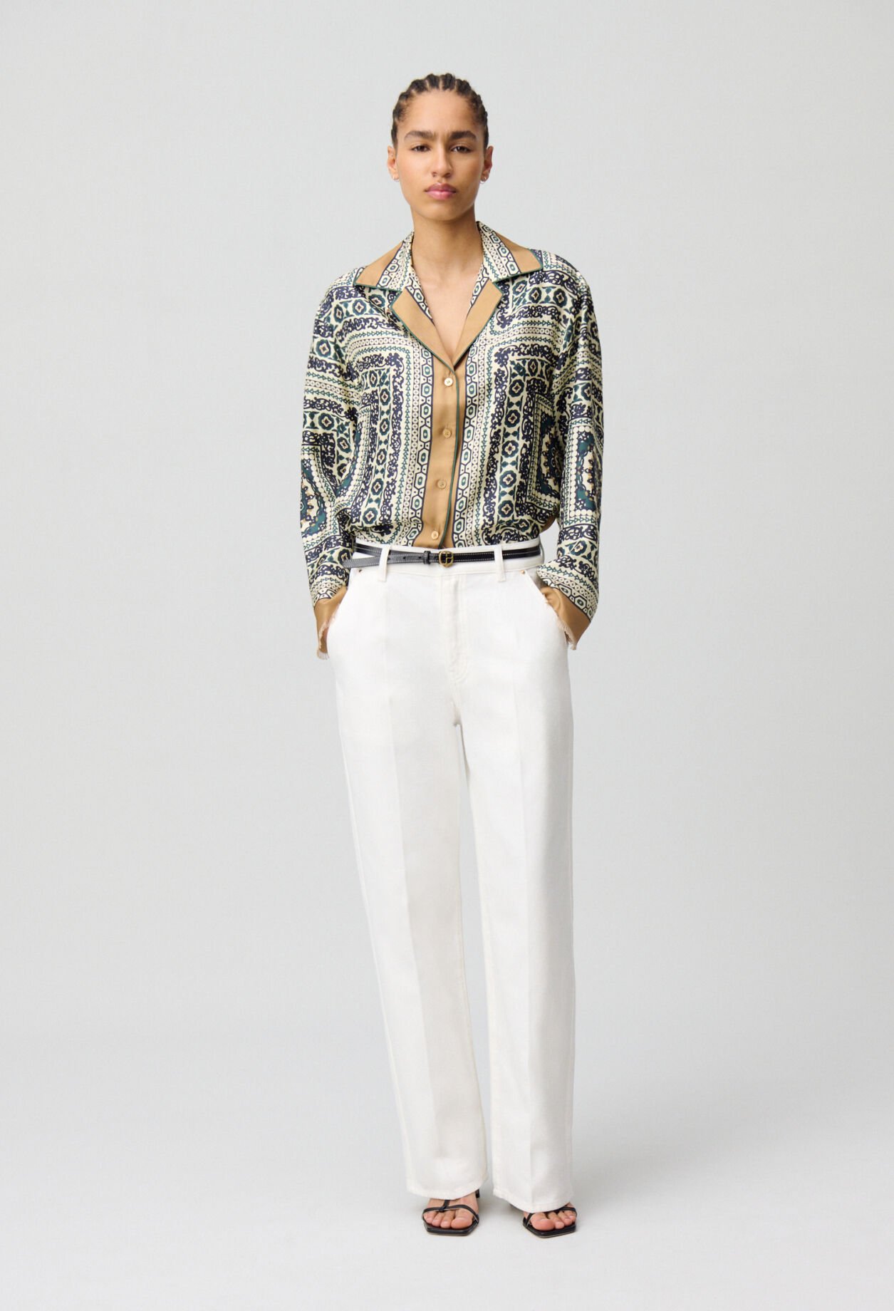 Chemise soie imprimée