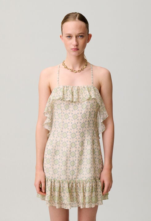 Robe courte imprim&eacute;e