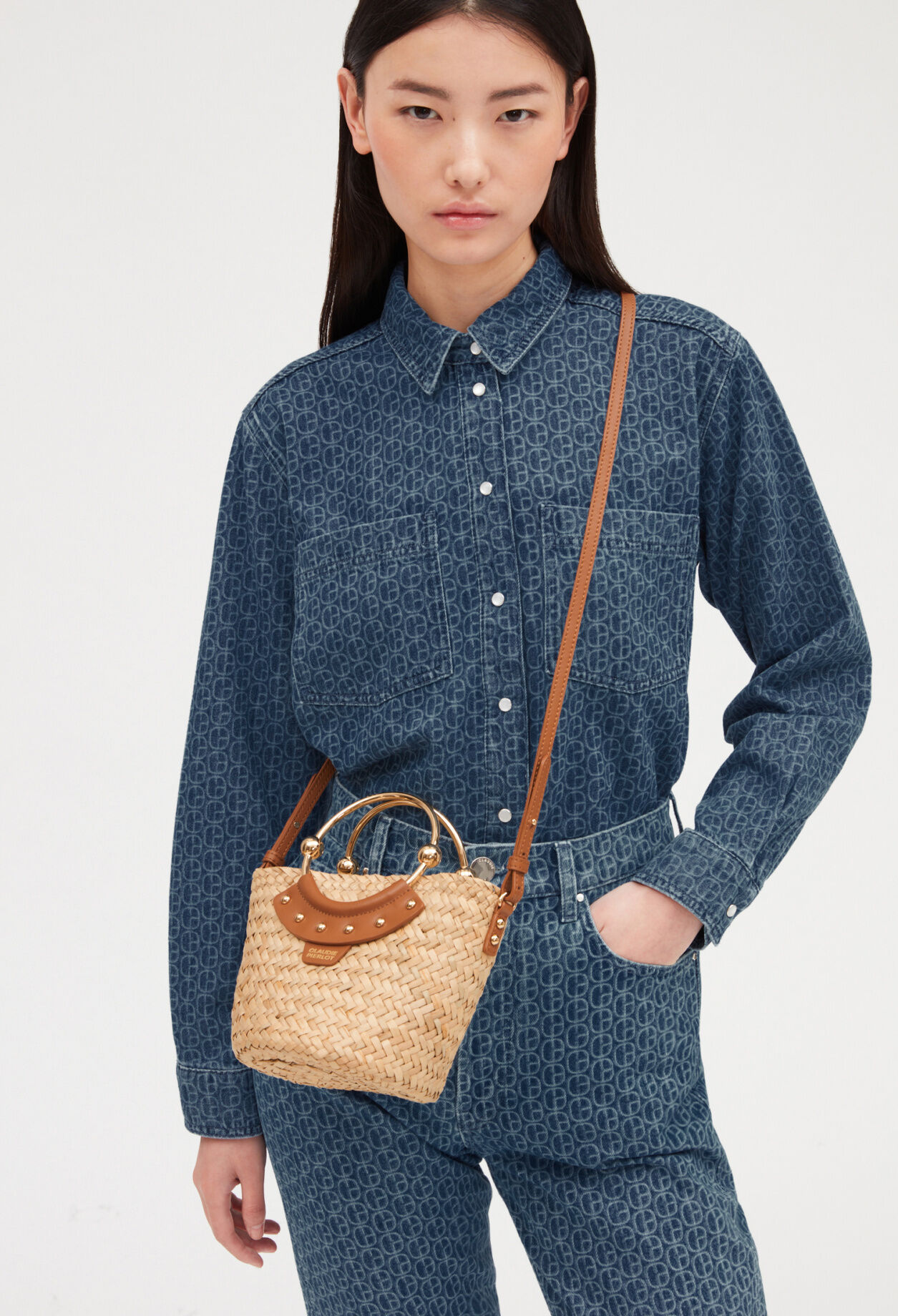 Sac paille claudie pierlot top