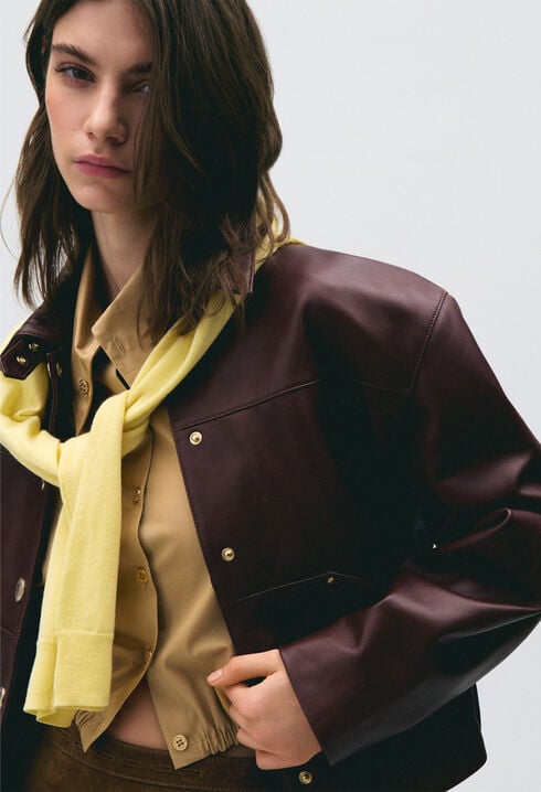 Blouson cuir court