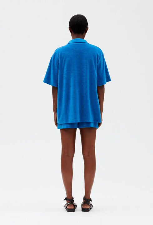 Chemise éponge bleue