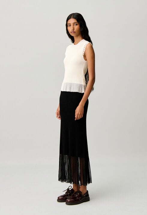 Top maille col montant