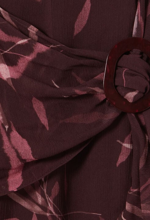 Jupe fluide courte motif floral
