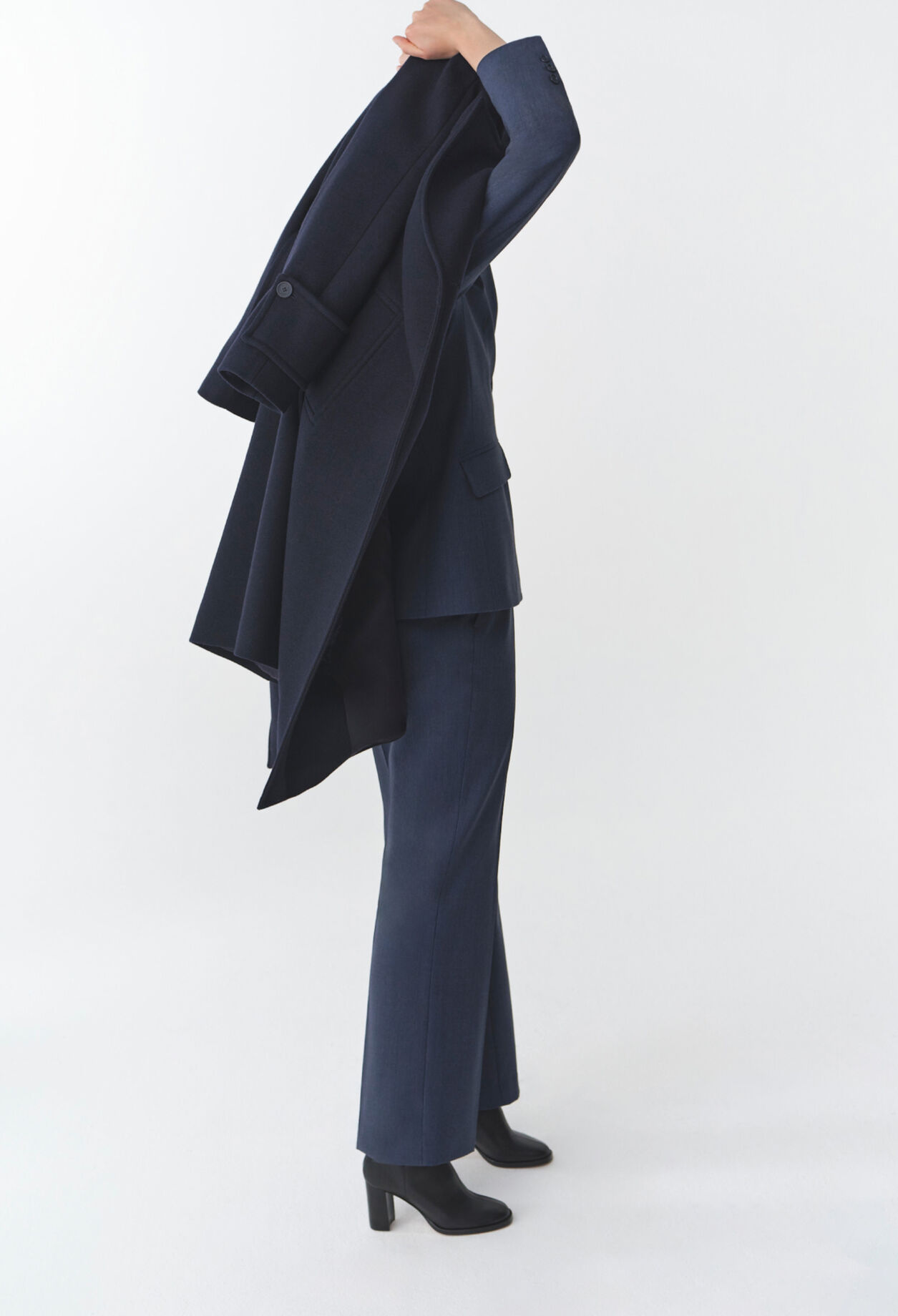 Manteau laine esprit trench-coat