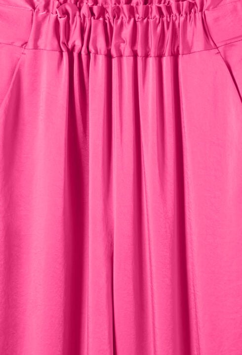 Pantalon large taille smockée