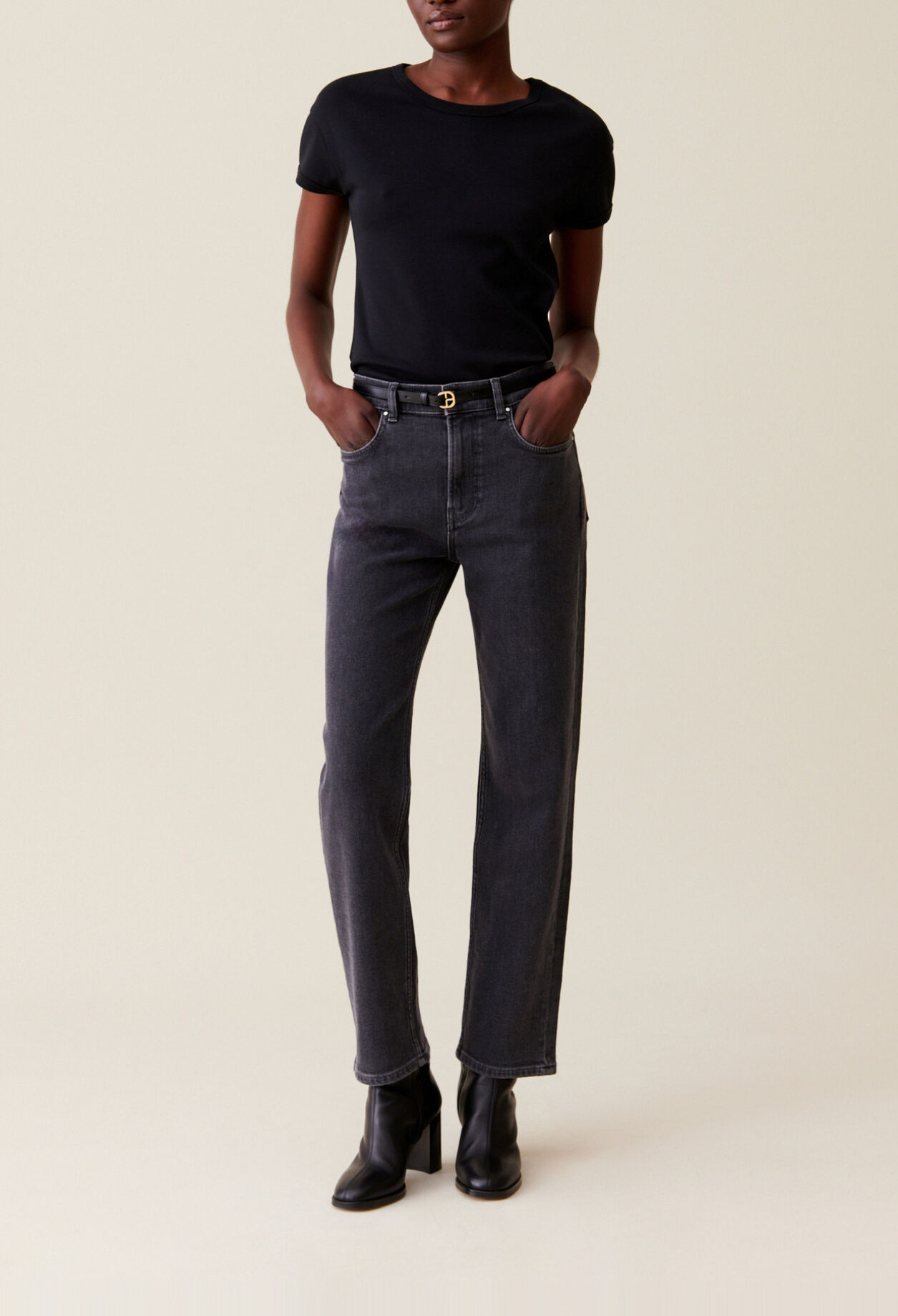 Jean Toto slim gris anthracite