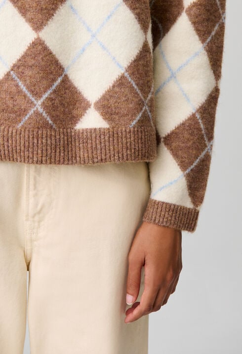 Pull droit  multicolore