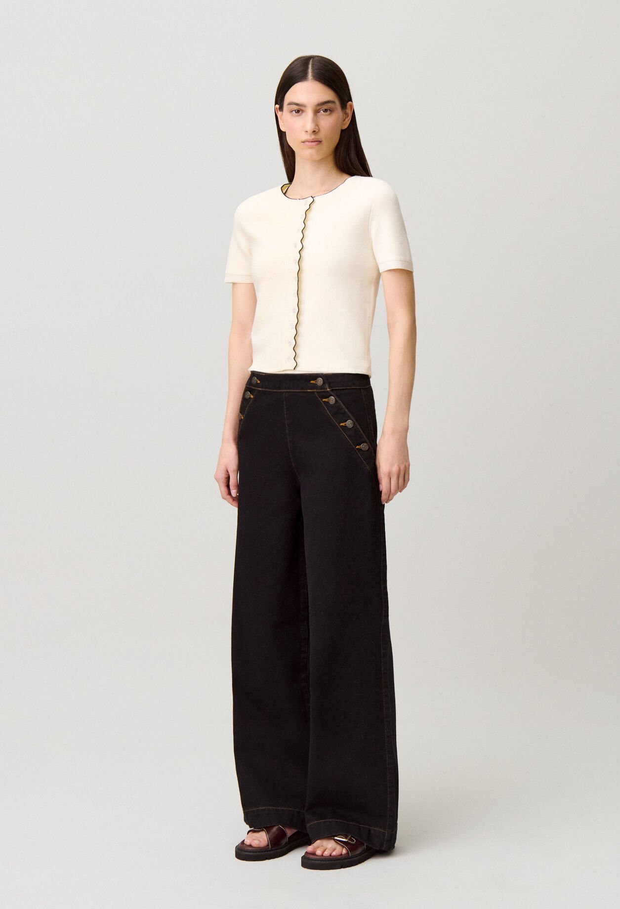 Cardigan maille contrast&eacute;