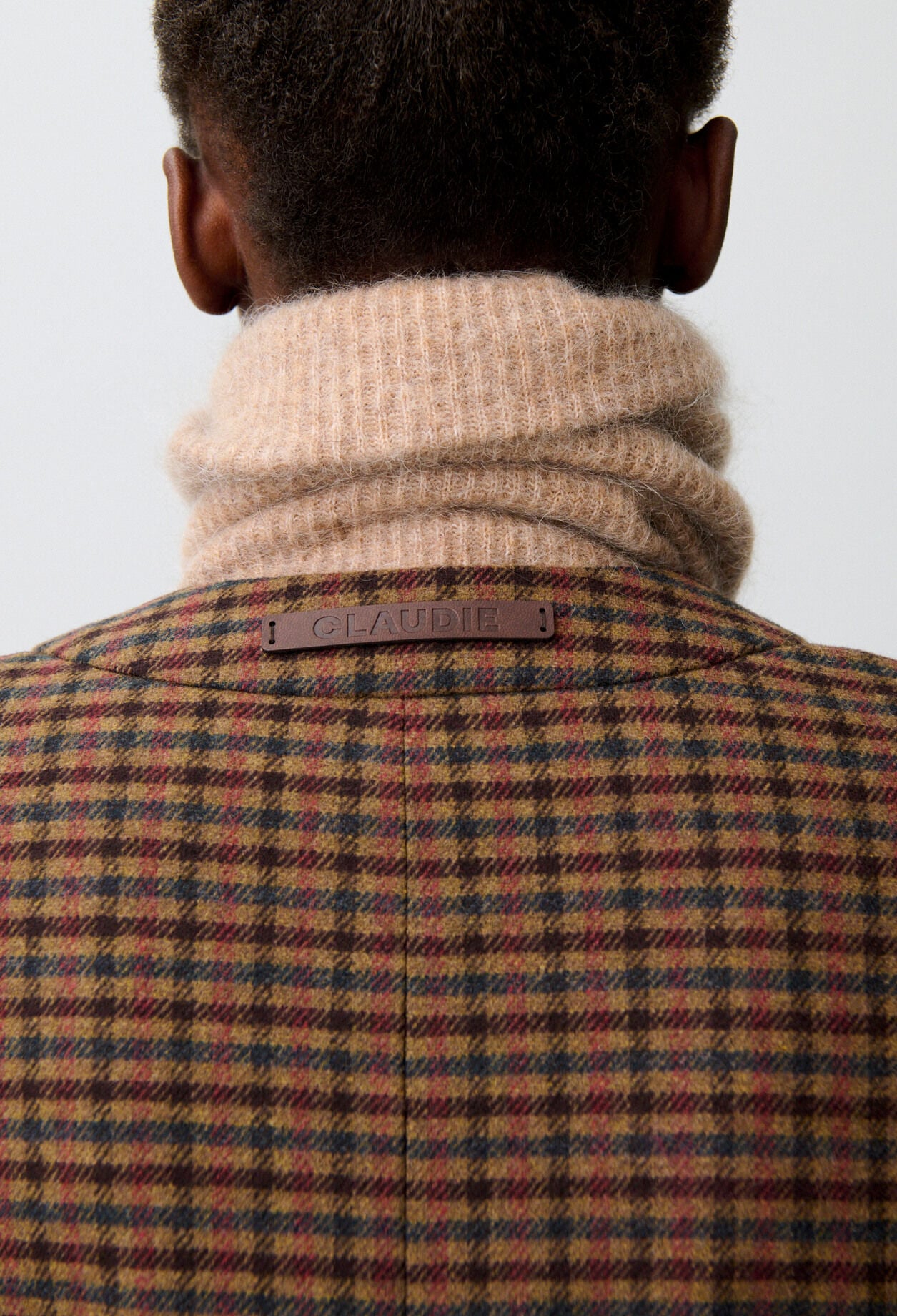 Veste droite &agrave; carreaux