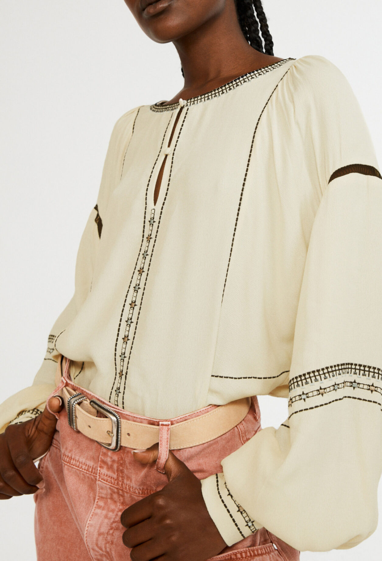 Blouse fluide à coupe évasée
