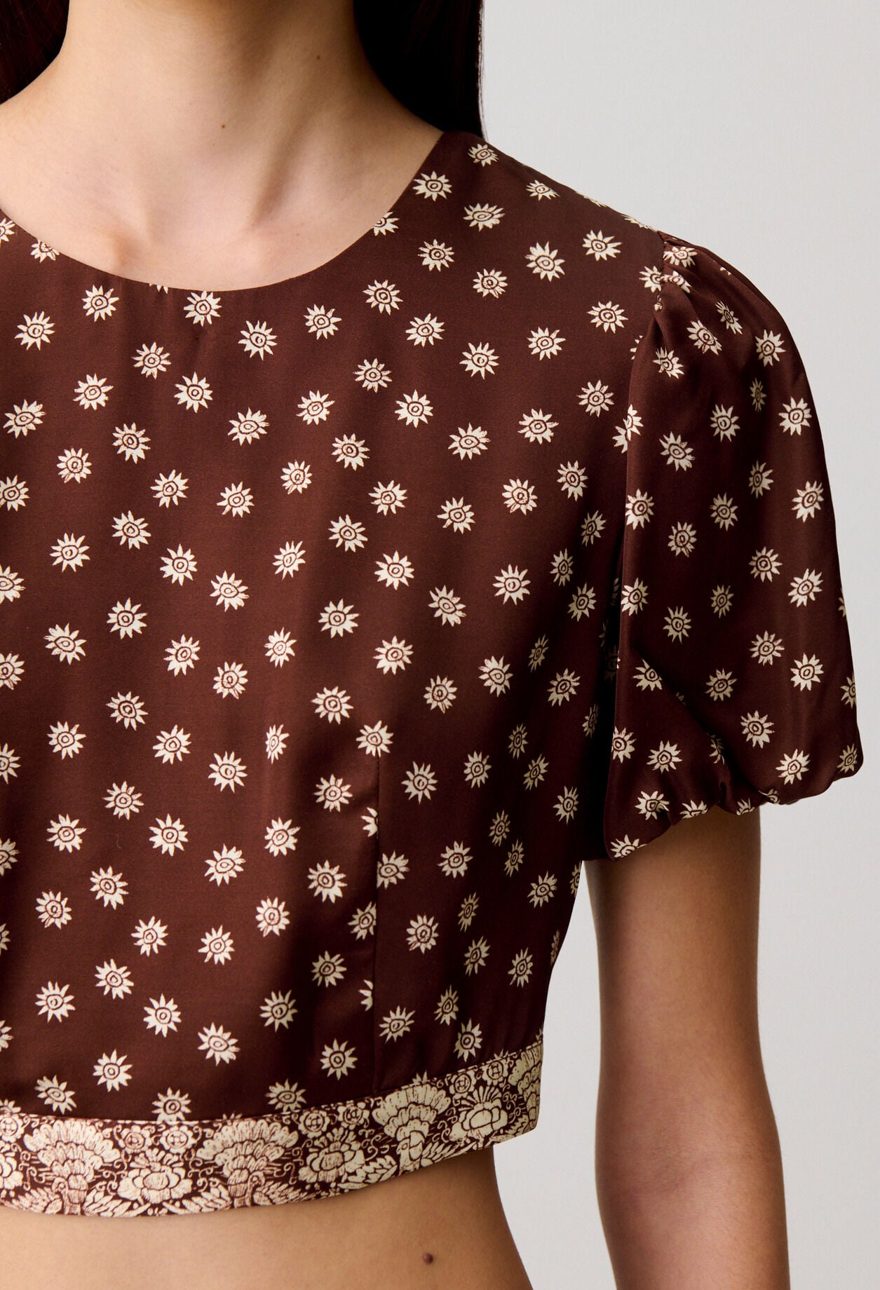 Top satin dos nu