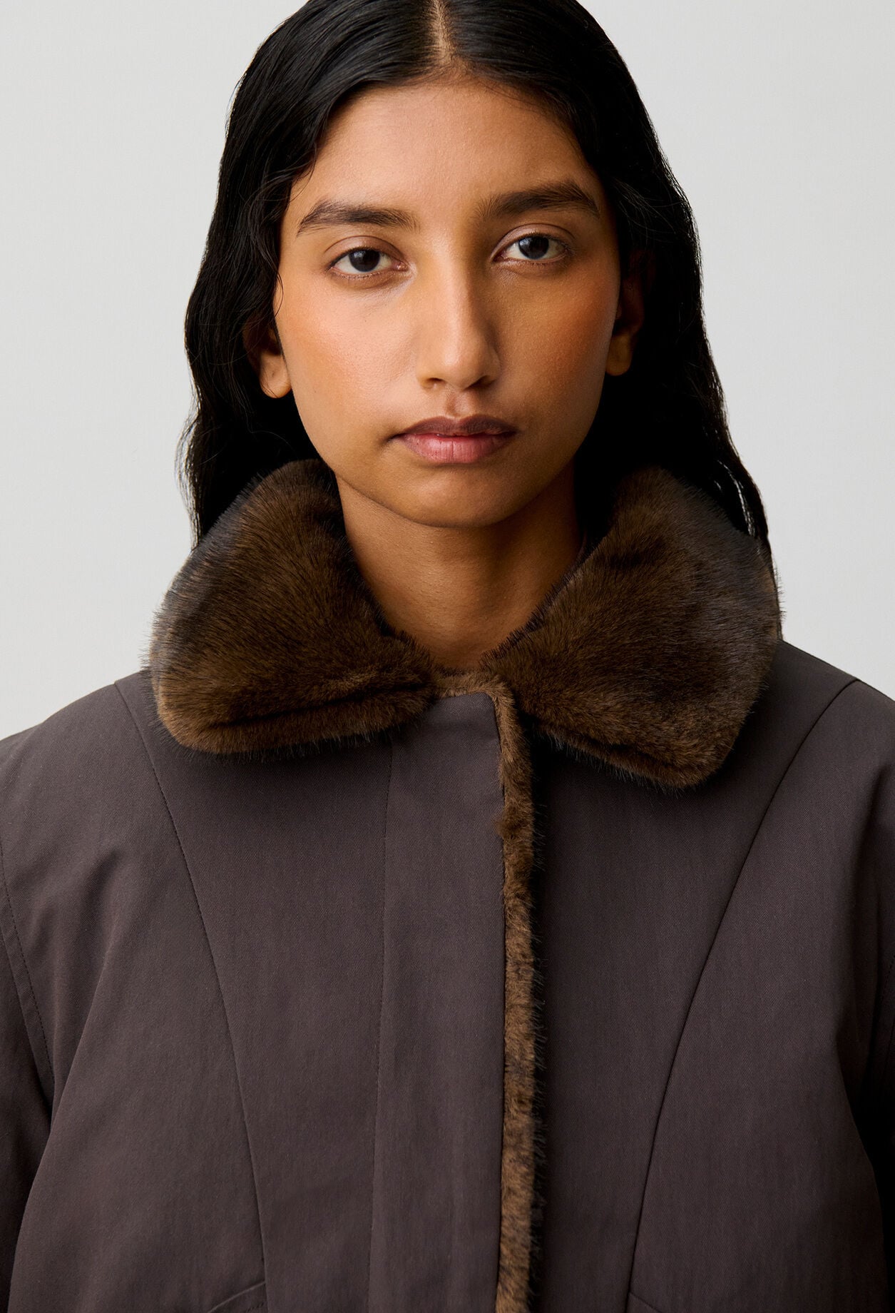 Parka courte nylon r&eacute;versible