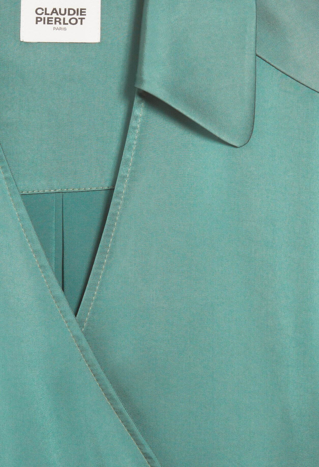 Blouse cache-cœur verte