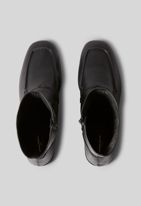 Bottines cuir style mocassins
