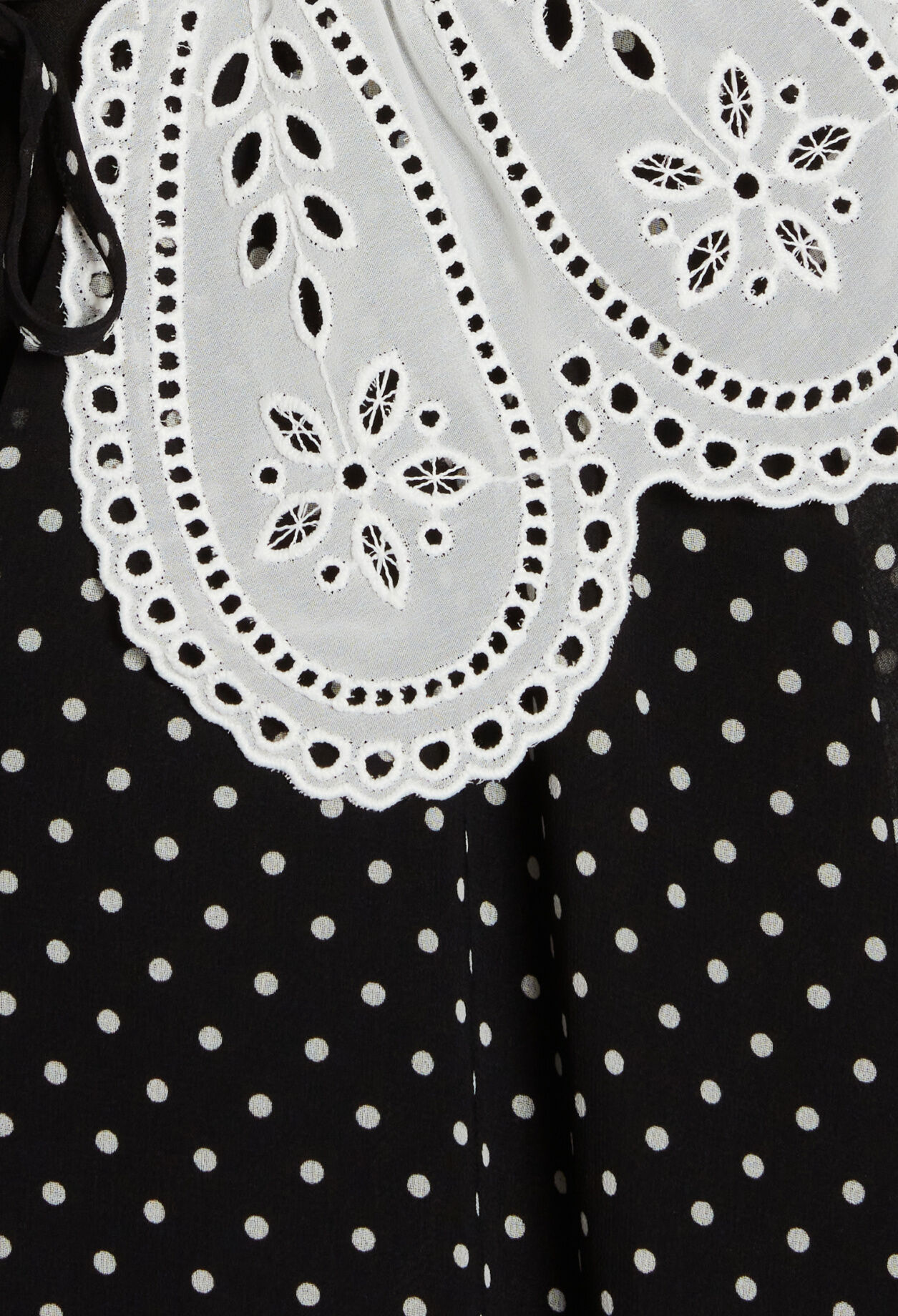 Robe courte Rifi large col imprimé pois